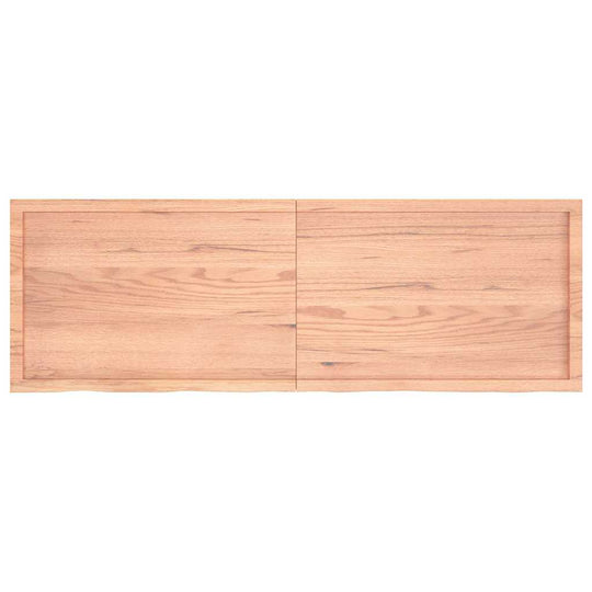 Table Top Light  180x60x(2-4) cm Treated Solid Wood Oak showcasing natural wood grain detail.