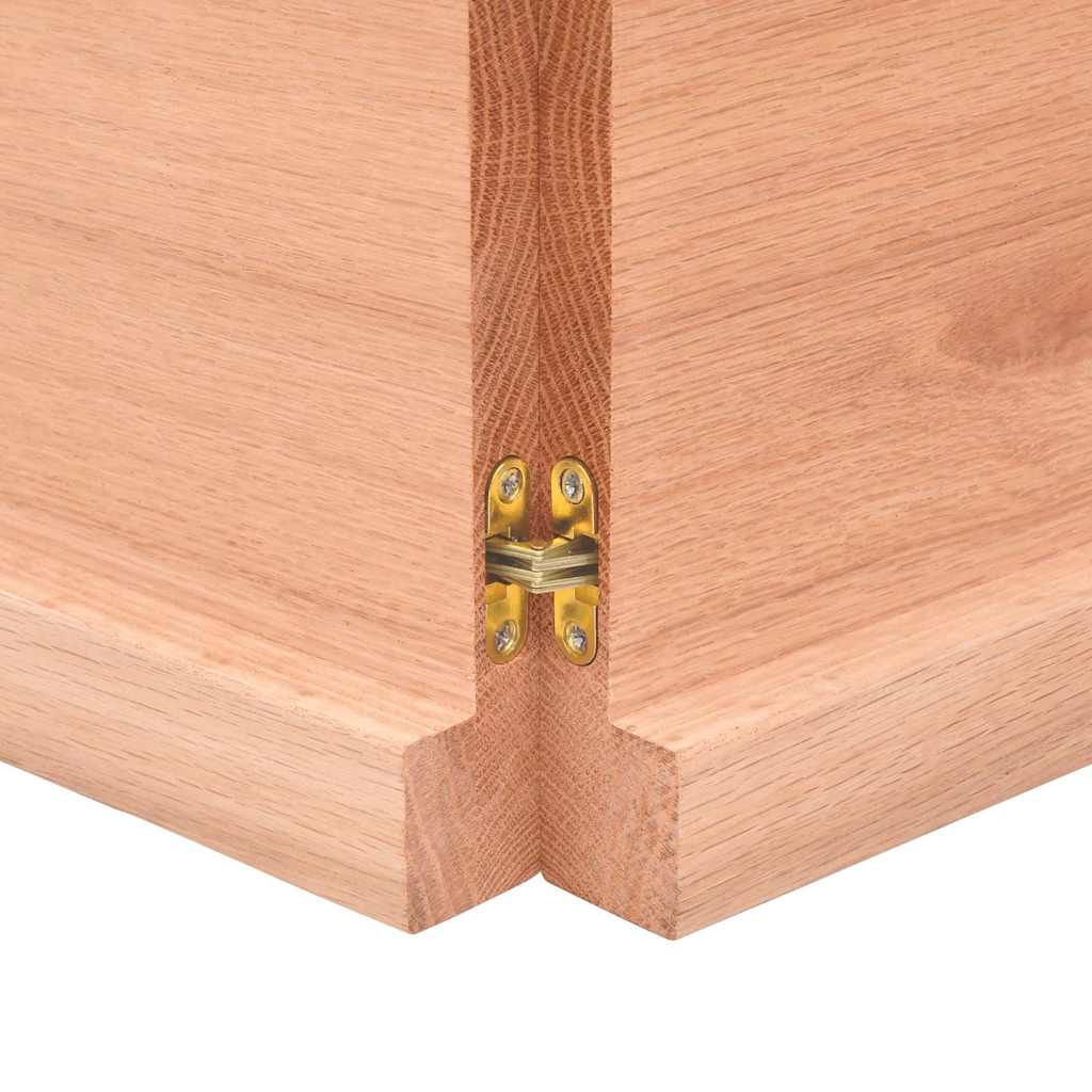 Table Top Light 180x60x(2-4) cm Treated Solid Wood Oak hinge connection detail