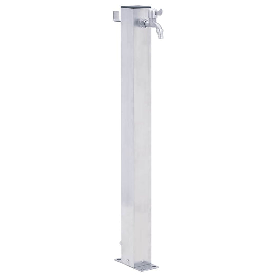 Garden Water Column  Stainless Steel Square