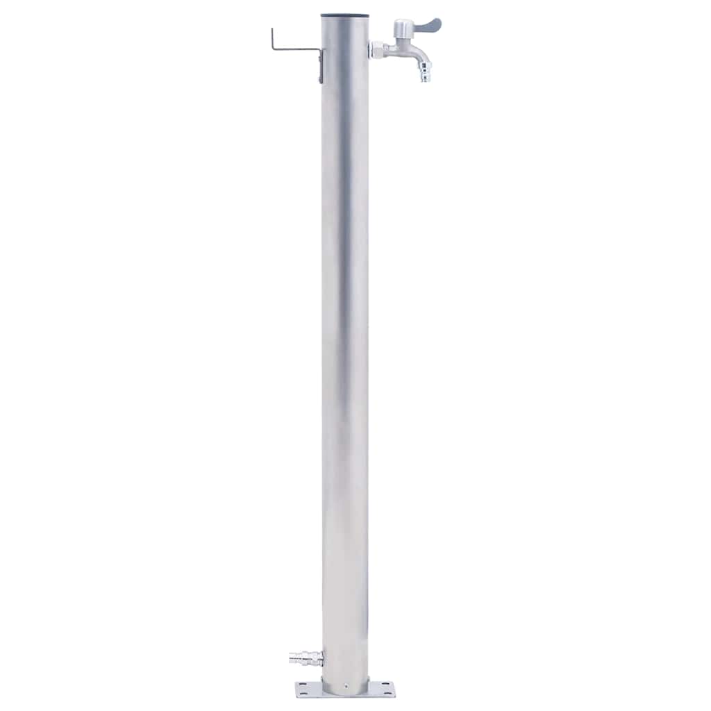 Garden Water Column  Stainless Steel Round