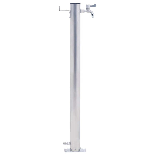 Garden Water Column  Stainless Steel Round