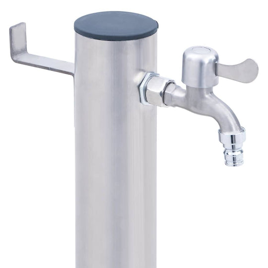 Garden Water Column  Stainless Steel Round