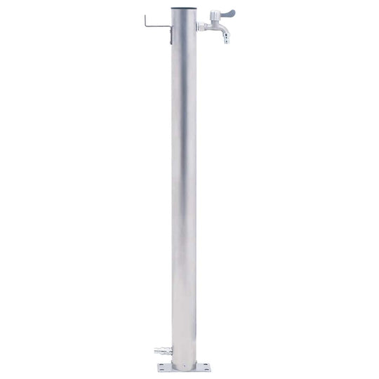 Garden Water Column  Stainless Steel Round