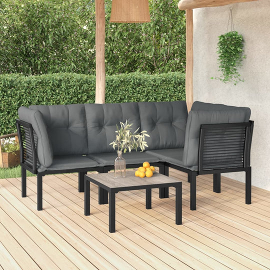 5 Piece Garden Lounge Set and Grey Poly Rattan , Furniture -> Outdoor Furniture -> Outdoor Furniture Sets , Durable,eligant,Furniture -,Home & Garden -,Modern Design,new-305021,Outdoor Furniture -,Outdoor Furniture Sets