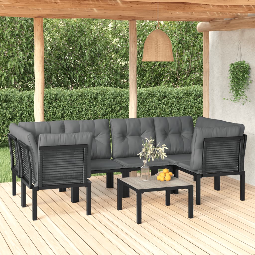 7 Piece Garden Lounge Set and Grey Poly Rattan , Furniture -> Outdoor Furniture -> Outdoor Furniture Sets , Durable,eligant,Furniture -,Home & Garden -,Modern Design,new-305021,Outdoor Furniture -,Outdoor Furniture Sets