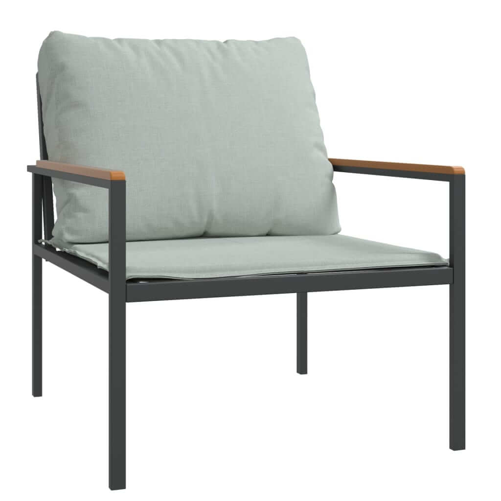 Garden Lounge Set 4 Piece with Cushions  Steel