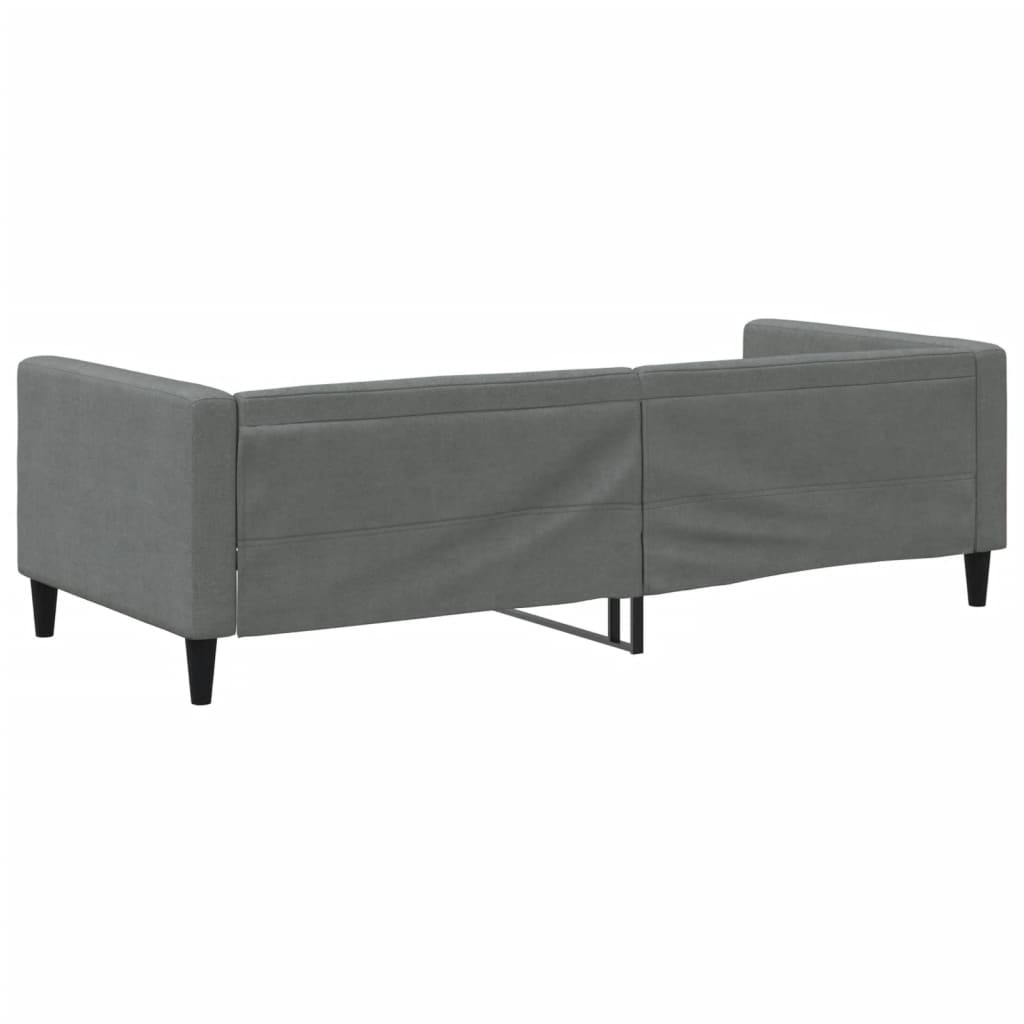 Dark grey day bed without mattress, versatile 2-in-1 sofa and bed design, ideal for living rooms and bedrooms.