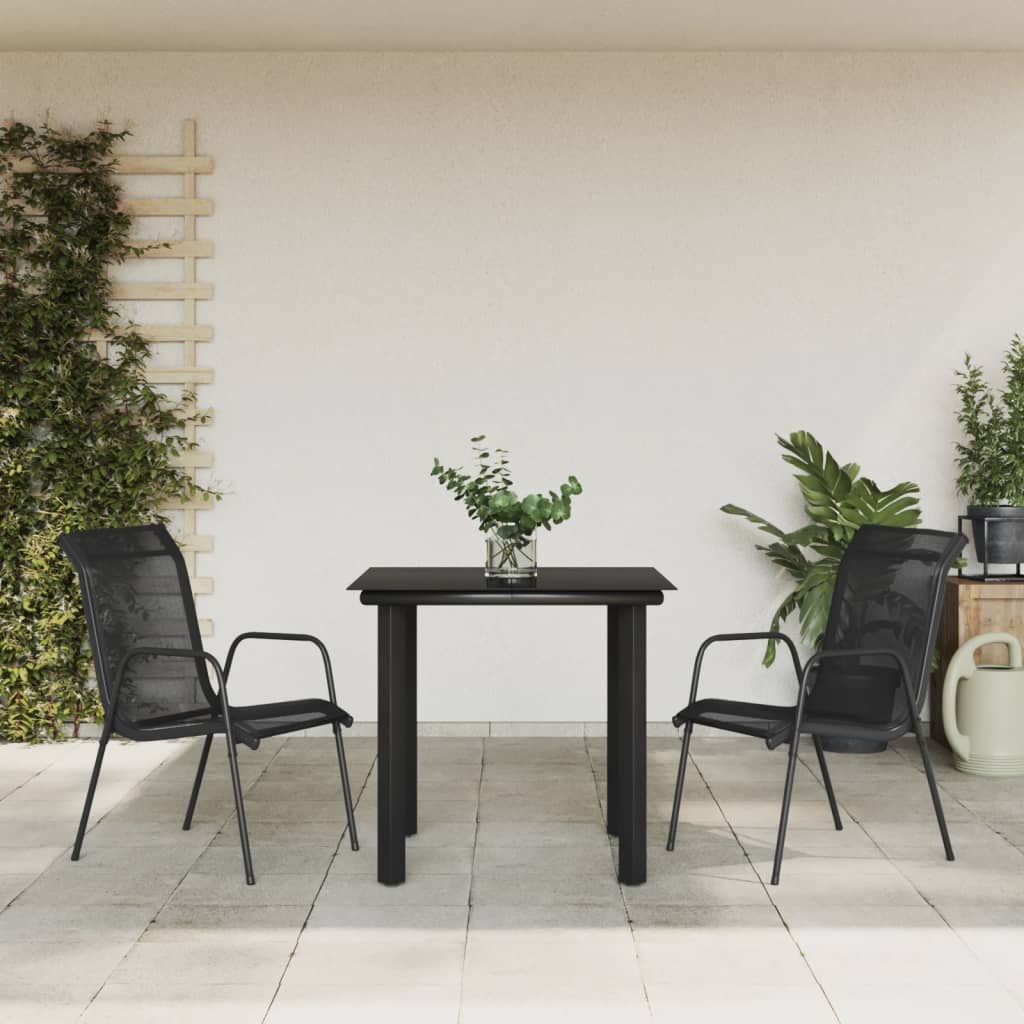 5 Piece Garden Dining Set Steel and Textilene Furniture -> Outdoor Furniture -> Outdoor Furniture Sets