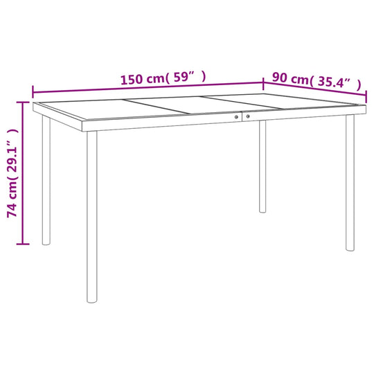 7 Piece Garden Dining Set Steel and Textilene , Furniture -> Outdoor Furniture -> Outdoor Furniture Sets , Chairs -,Durable,eligant,Furniture -,Home & Garden -,Home Decor,Modern Design,new-305021,Outdoor Furniture -,Outdoor Furniture Sets,Outdoor Seating