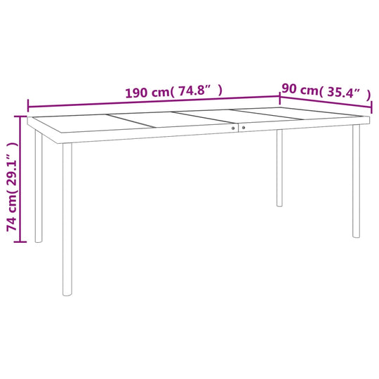 7 Piece Garden Dining Set Steel and Textilene , Furniture -> Outdoor Furniture -> Outdoor Furniture Sets , Chairs -,Durable,eligant,Furniture -,Home & Garden -,Home Decor,Modern Design,new-305021,Outdoor Furniture -,Outdoor Furniture Sets,Outdoor Seating