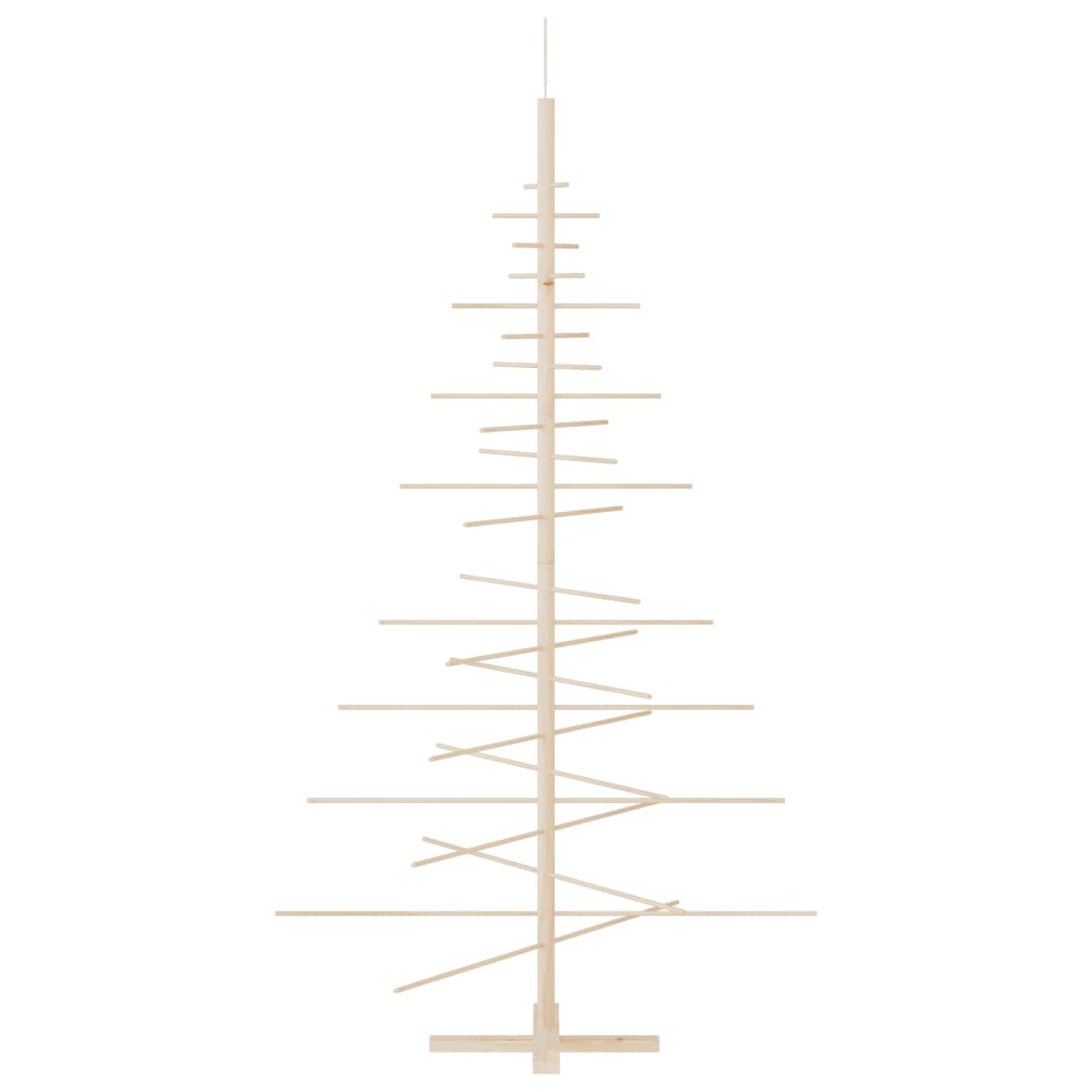 Wooden Christmas tree for decoration, 180 cm solid pine, minimalist design for home and outdoor holiday decor.