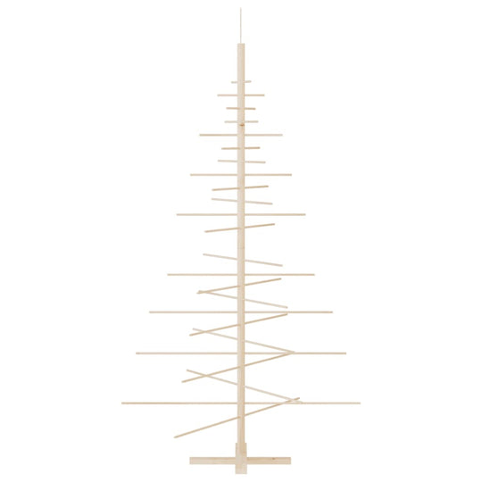 Wooden Christmas tree for decoration, 180 cm solid pine, minimalist design for home and outdoor holiday decor.