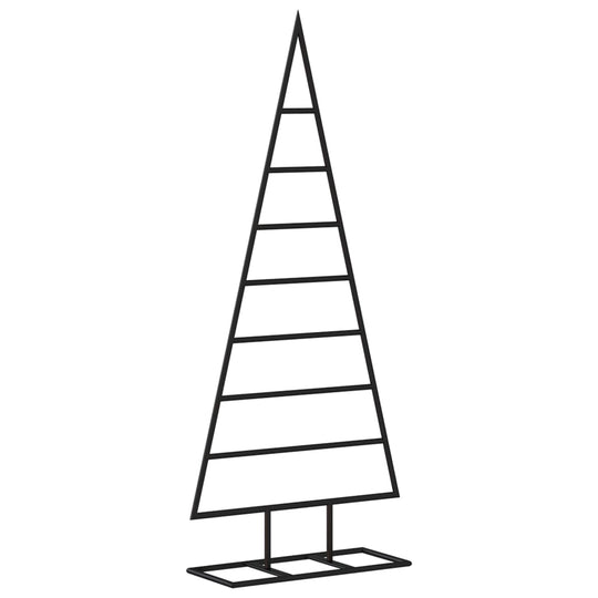 Black metal Christmas tree for decoration, ideal for DIY festive arrangements and modern home decor.