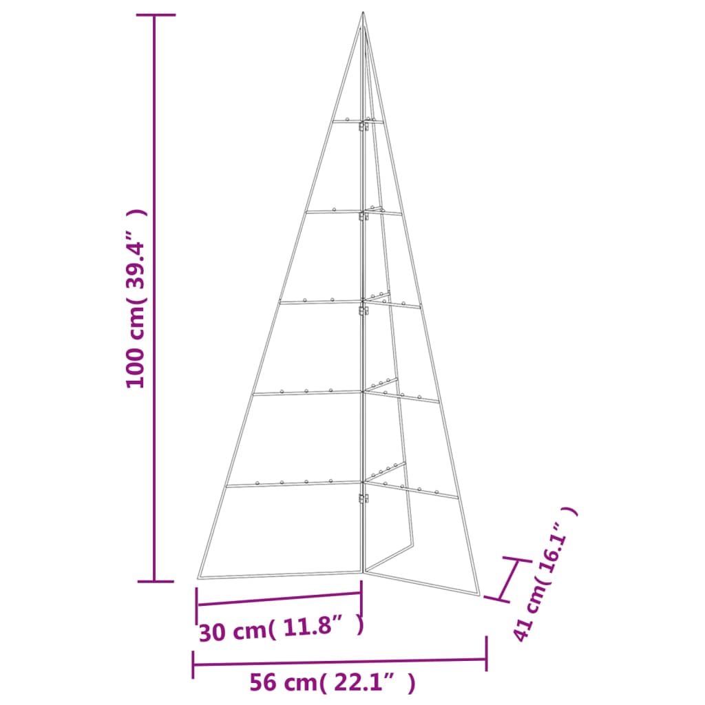Dimensions and structure of Metal Christmas Tree Stand – Festive Decorative Accent