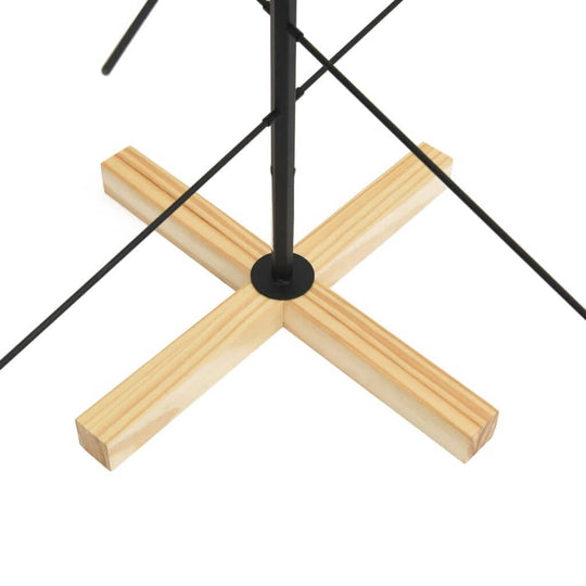 Metal Christmas Tree with Wooden Base