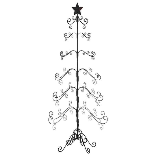 Metal Christmas Tree for Decoration with star-shaped topper, perfect for DIY decorations with lights and ornaments.