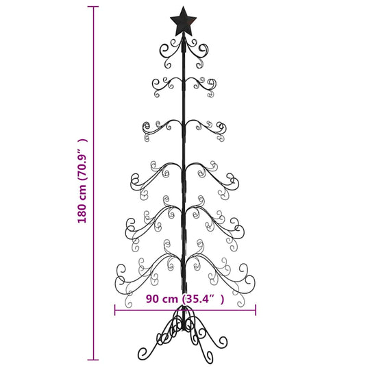 Metal Christmas Tree for Decoration featuring a modern design with star topper, perfect for DIY with LED lights and festive decor.