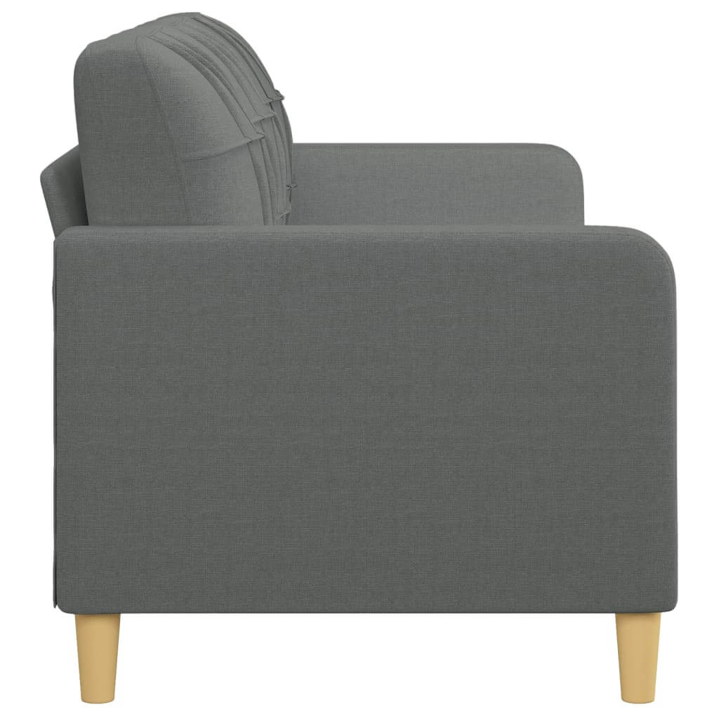 Dark grey 3-seater sofa side view showcasing durable fabric and sturdy frame, perfect for lounge and outdoor settings.