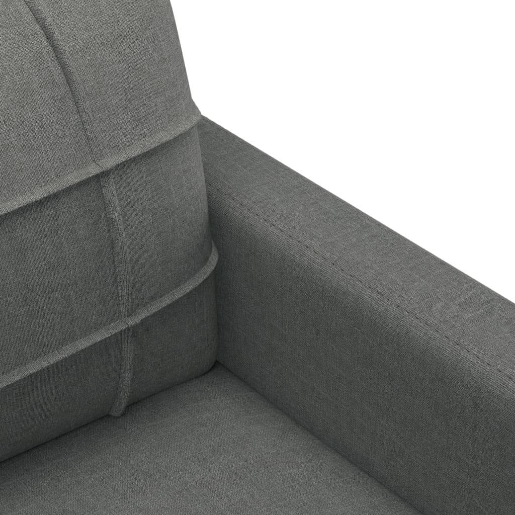 Close-up of the dark grey fabric upholstery on a 3-seater sofa, showcasing its texture and stylish design.