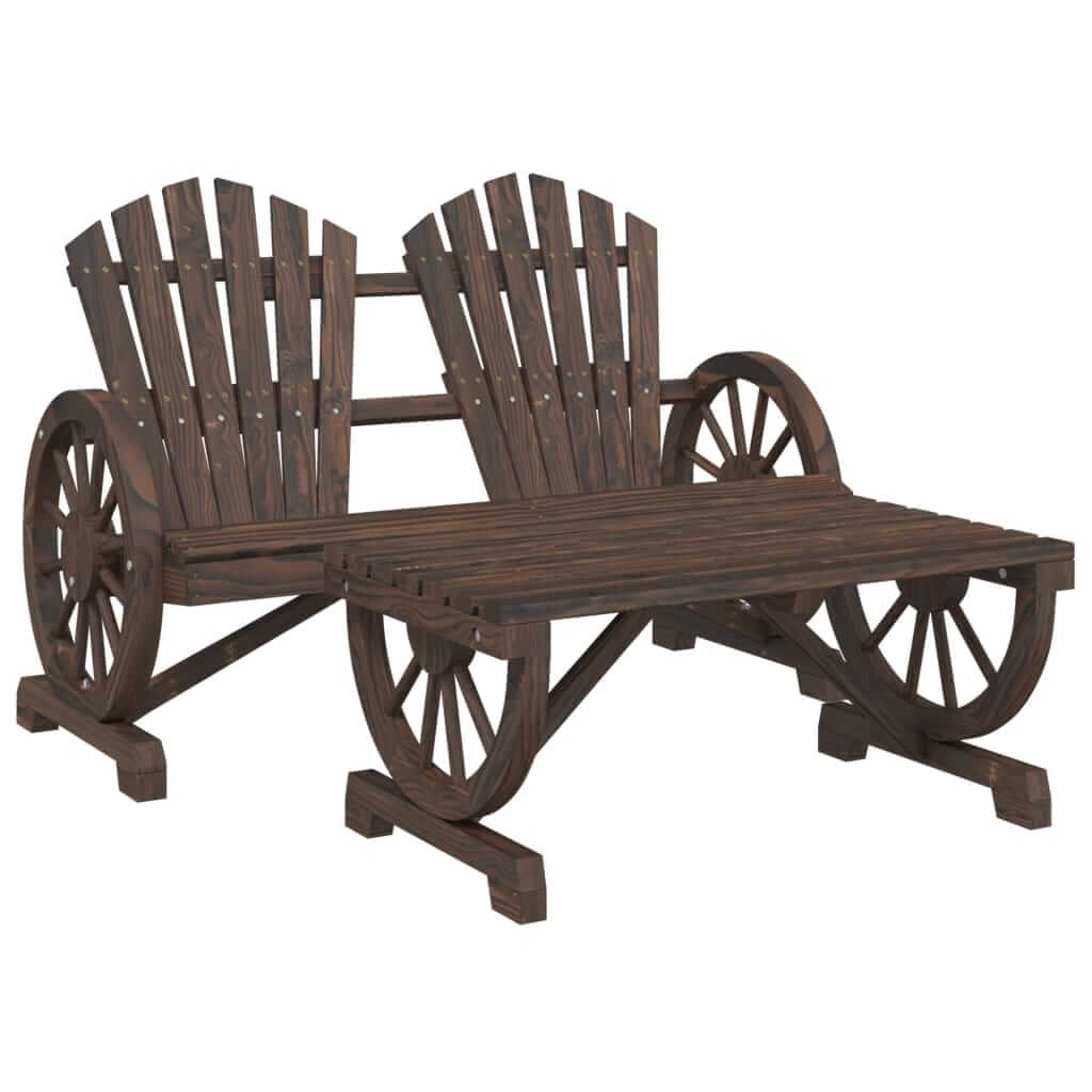 طقم جلوس حديقة مكون من 4 قطع من خشب التنوب الصلب