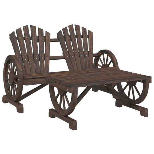 طقم جلوس حديقة مكون من 4 قطع من خشب التنوب الصلب