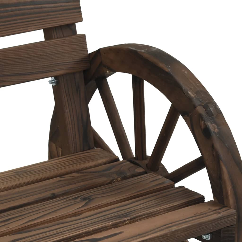 Close-up of wooden garden chair armrest and back, showcasing solid fir construction for outdoor furniture comfort.