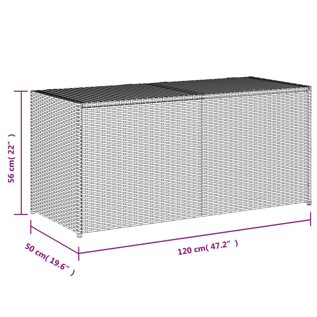 Garden Storage Box  283L Poly Rattan
