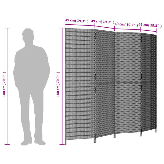 فاصل غرفة من 4 ألواح من البولي راتان