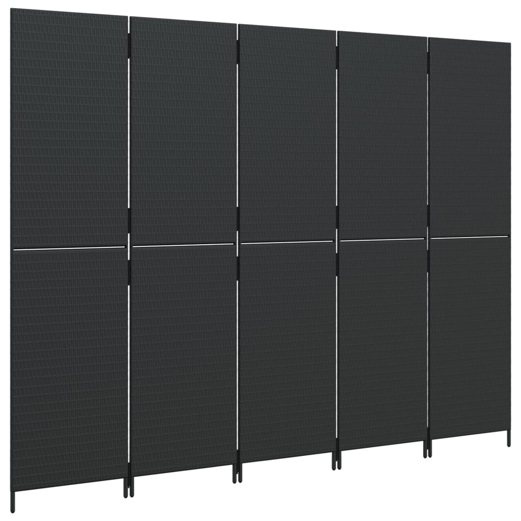 Room Divider 5 Panels Poly Rattan , Divider , Furniture -,Modern Design,new-305021,poly rattan,Room Dividers