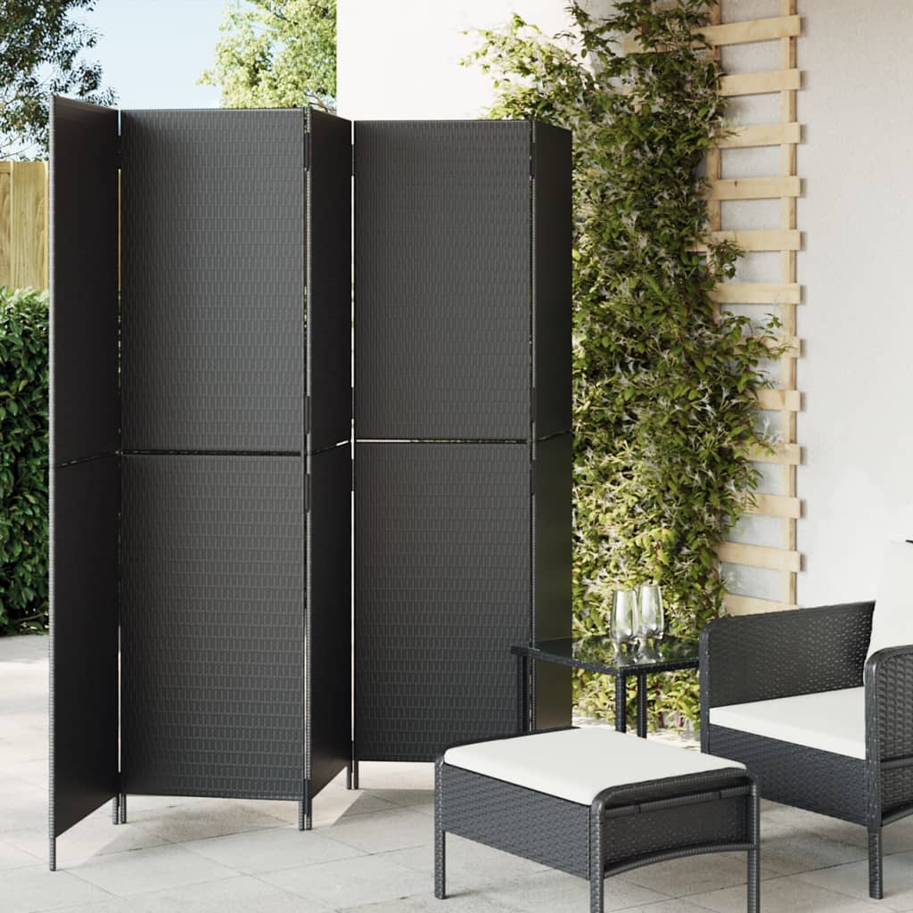 Room Divider 5 Panels Poly Rattan , Divider , Furniture -,Modern Design,new-305021,poly rattan,Room Dividers