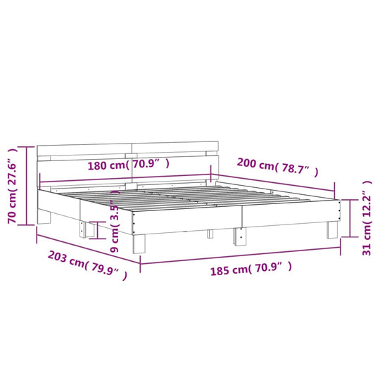Bed Frame without Mattress  180x200 cm Super King