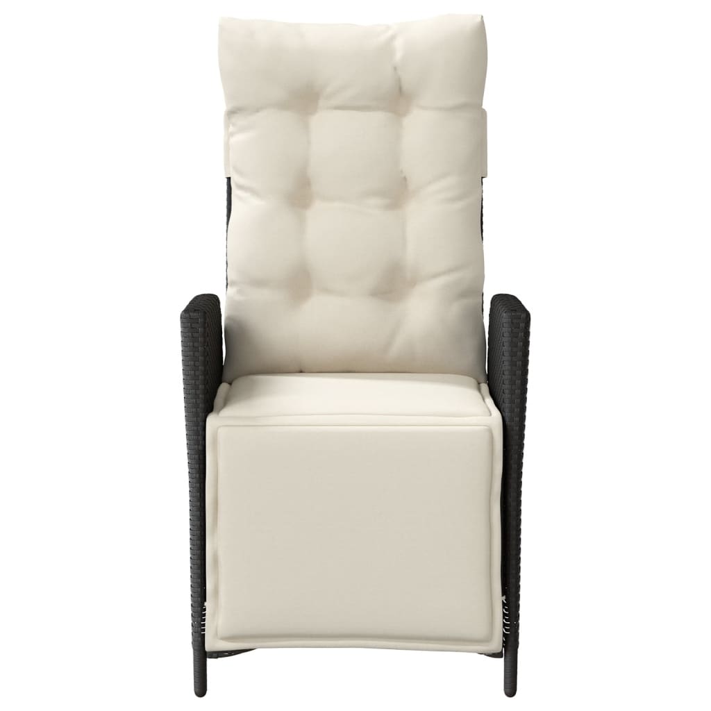 Reclining Garden Chairs 2 pcs with Footrest  Poly Rattan