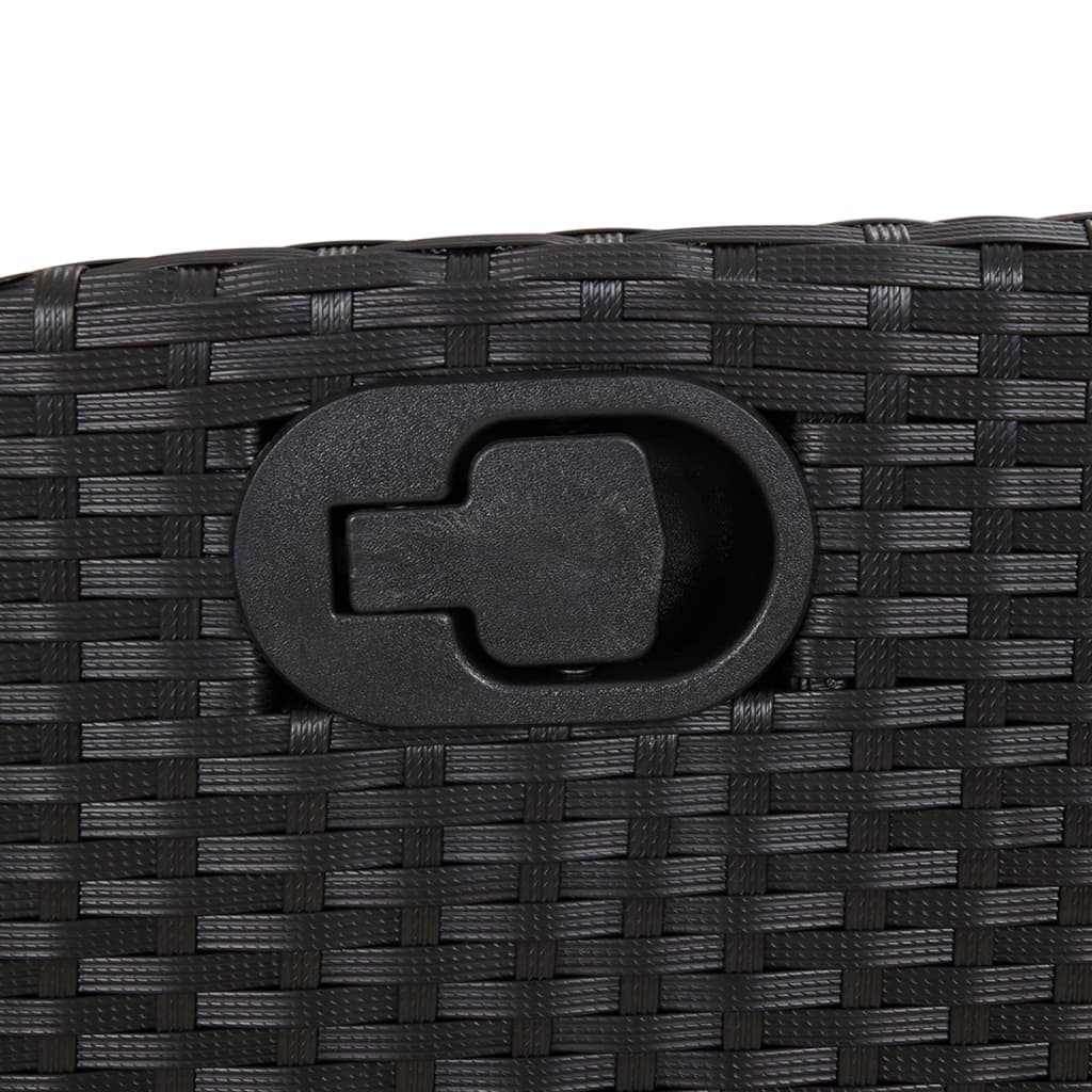 Reclining Garden Chairs 2 pcs with Footrest  Poly Rattan