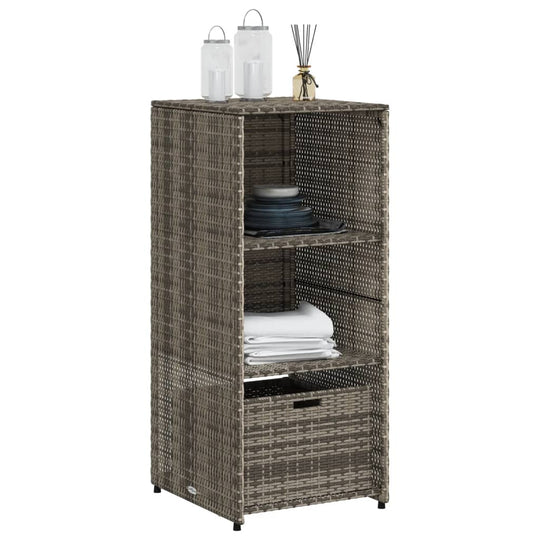 Garden Storage Cabinet 50x55x115 cm Poly Rattan , storage cabinet , eligant,Furniture -,Home & Garden -,Modern Design,new-305021,Outdoor Furniture -,Outdoor Storage Boxes