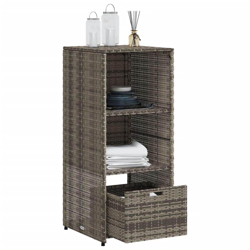 Garden Storage Cabinet 50x55x115 cm Poly Rattan , storage cabinet , eligant,Furniture -,Home & Garden -,Modern Design,new-305021,Outdoor Furniture -,Outdoor Storage Boxes