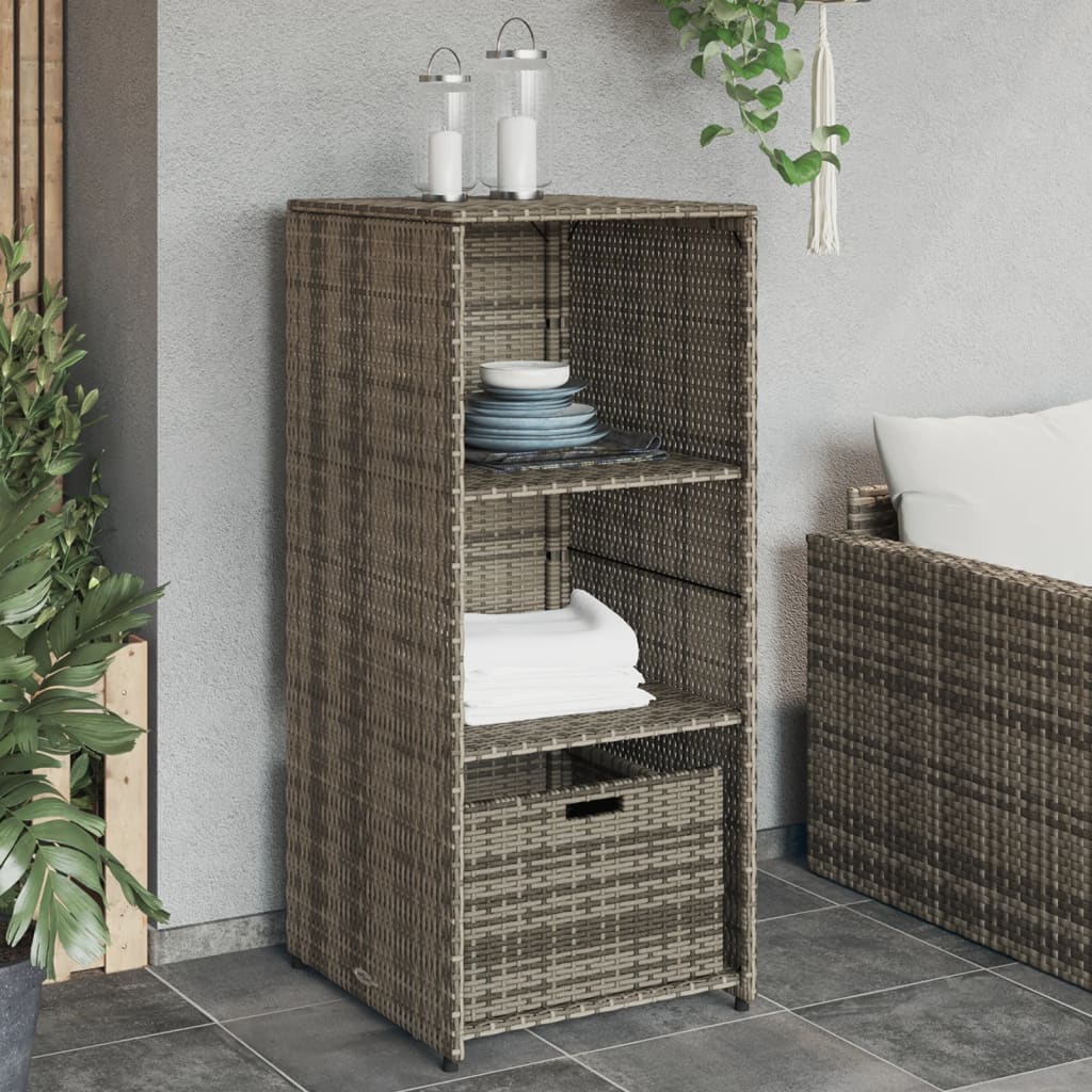 Garden Storage Cabinet 50x55x115 cm Poly Rattan , storage cabinet , eligant,Furniture -,Home & Garden -,Modern Design,new-305021,Outdoor Furniture -,Outdoor Storage Boxes