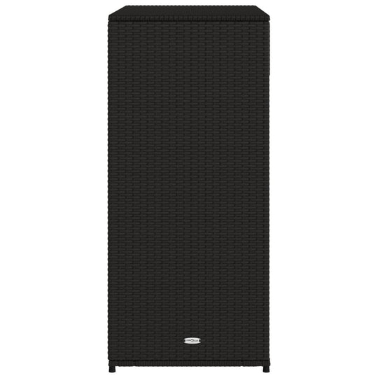 Garden Storage Cabinet Black 105x55x113 cm Poly Rattan