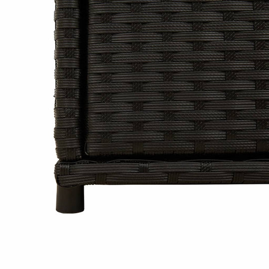 Garden Storage Cabinet Black 105x55x113 cm Poly Rattan