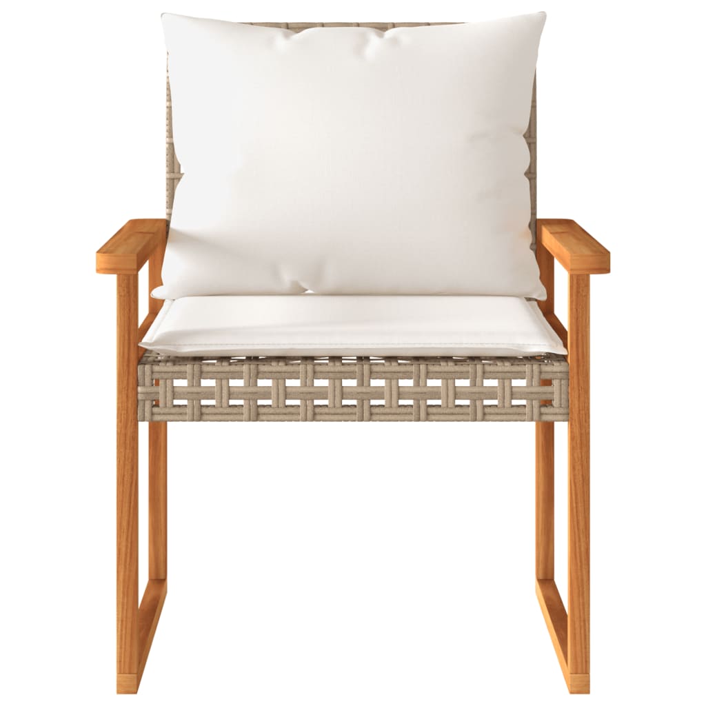 Garden Lounge 4 Piece Set with Cushions Mix  Poly Rattan