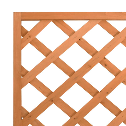 Wooden trellis panel with a diamond lattice design suitable for climbing plants in gardens and outdoor spaces.