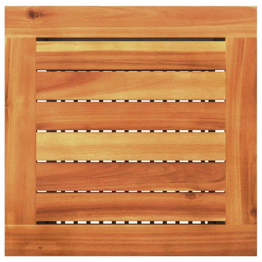 Garden Table  40x40x42 cm Poly Rattan Acacia Wood