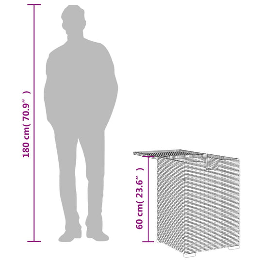 Propane Tank Cover Table  40x40x60 cm Poly Rattan