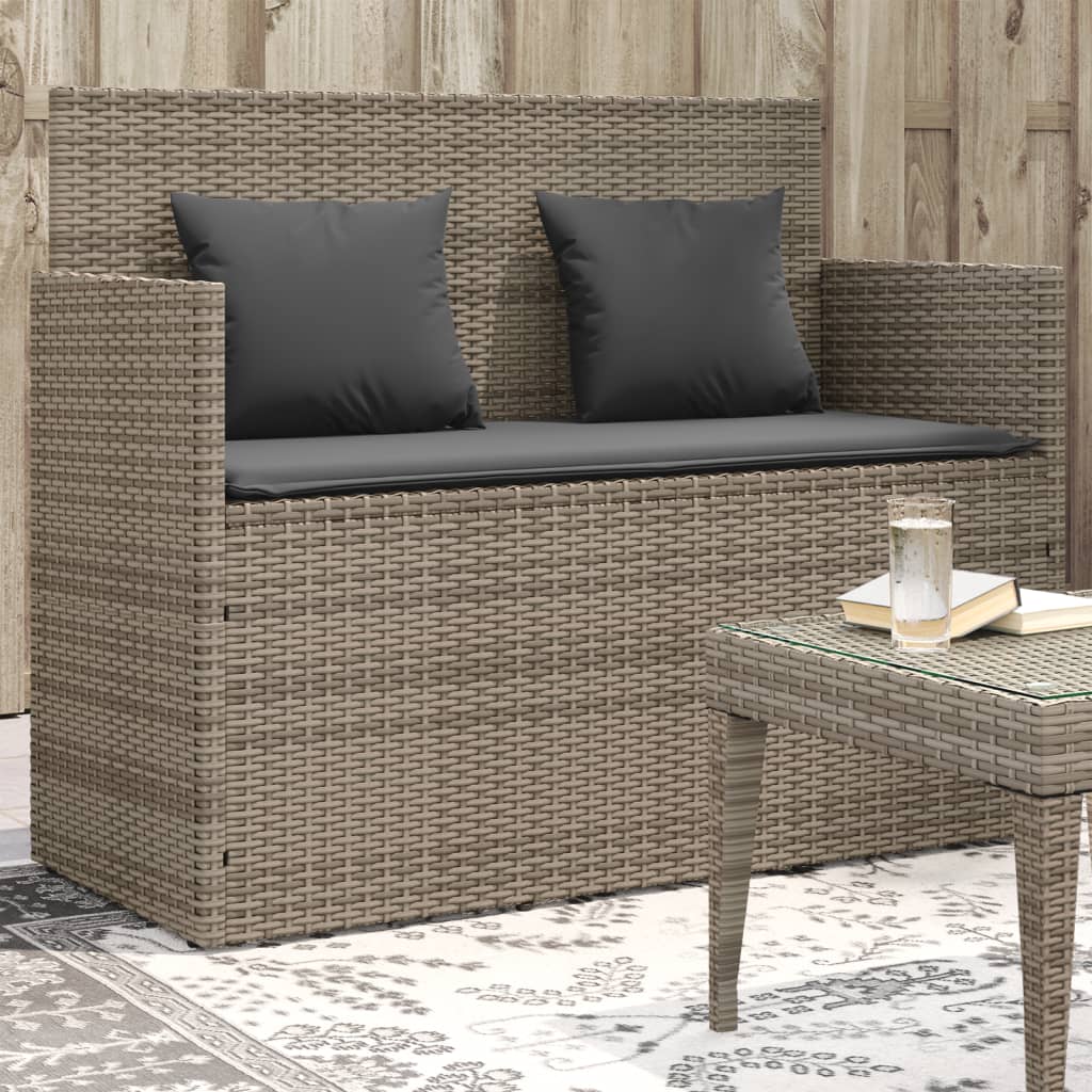 Garden Bench with Cushions Poly Rattan , Furniture -> Outdoor Furniture -> Outdoor Seating -> Outdoor Benches , Durable,eligant,Furniture -,Home & Garden -,Modern Design,new-305021,Outdoor Benches,Outdoor Furniture -,Outdoor Seating -