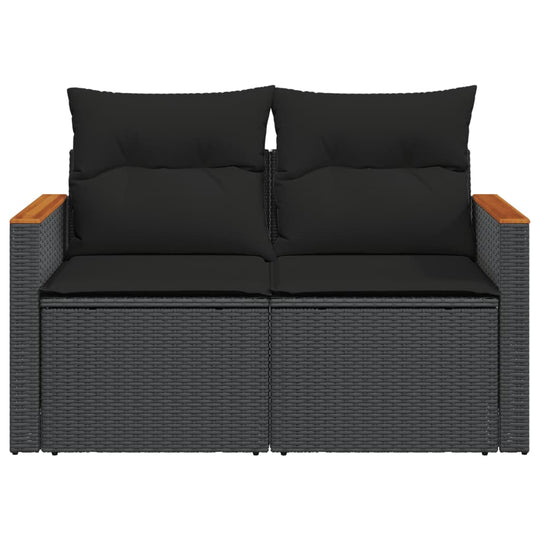 2-Seater Garden Sofa with Cushions – Poly Rattan Dubai featuring comfortable cushions and sturdy design.