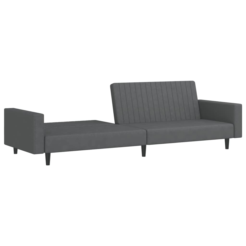 2-Seater Sofa Bed with Two Pillows Dark Velvet , Furniture -> Sofas , Chair & Sofa Cushions,dark fabric,Decor -,Durable,Durable Construction,eligant,fabric,Furniture -,Furniture Sets -,Home & Garden -,Home Decor,Home Furnishings,Home Renovation,Interior D