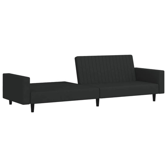 VidaXL 2-Seater Sofa Bed with Two Pillows Dark  Velvet