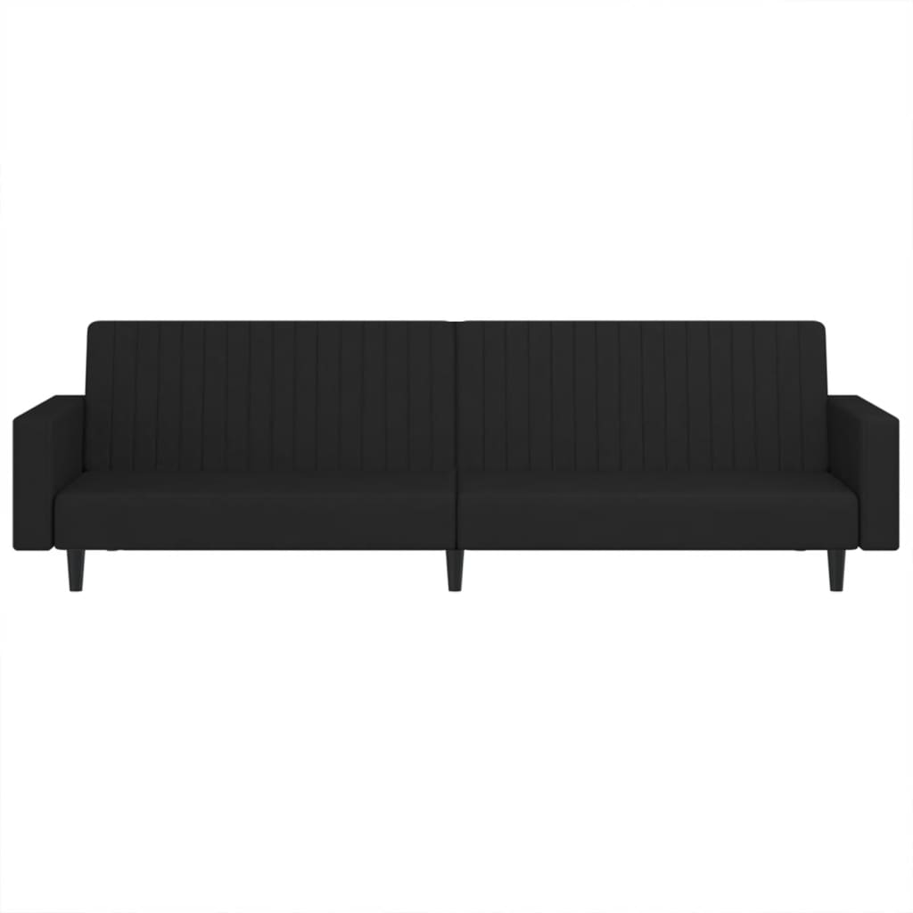 VidaXL 2-Seater Sofa Bed with Two Pillows Dark  Velvet