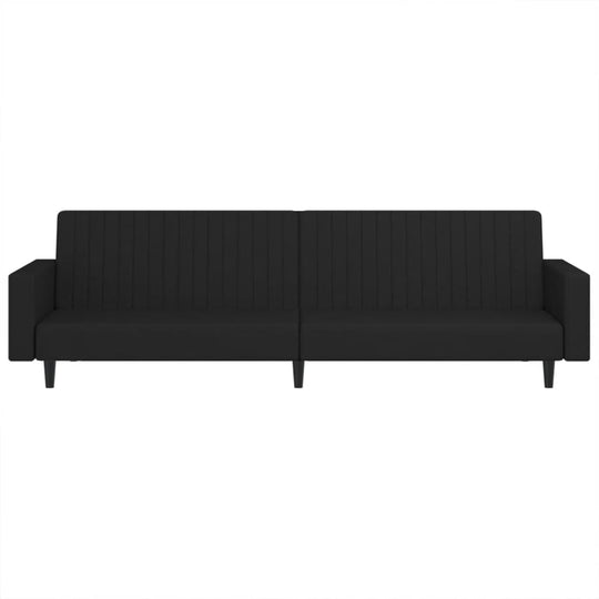 VidaXL 2-Seater Sofa Bed with Two Pillows Dark  Velvet