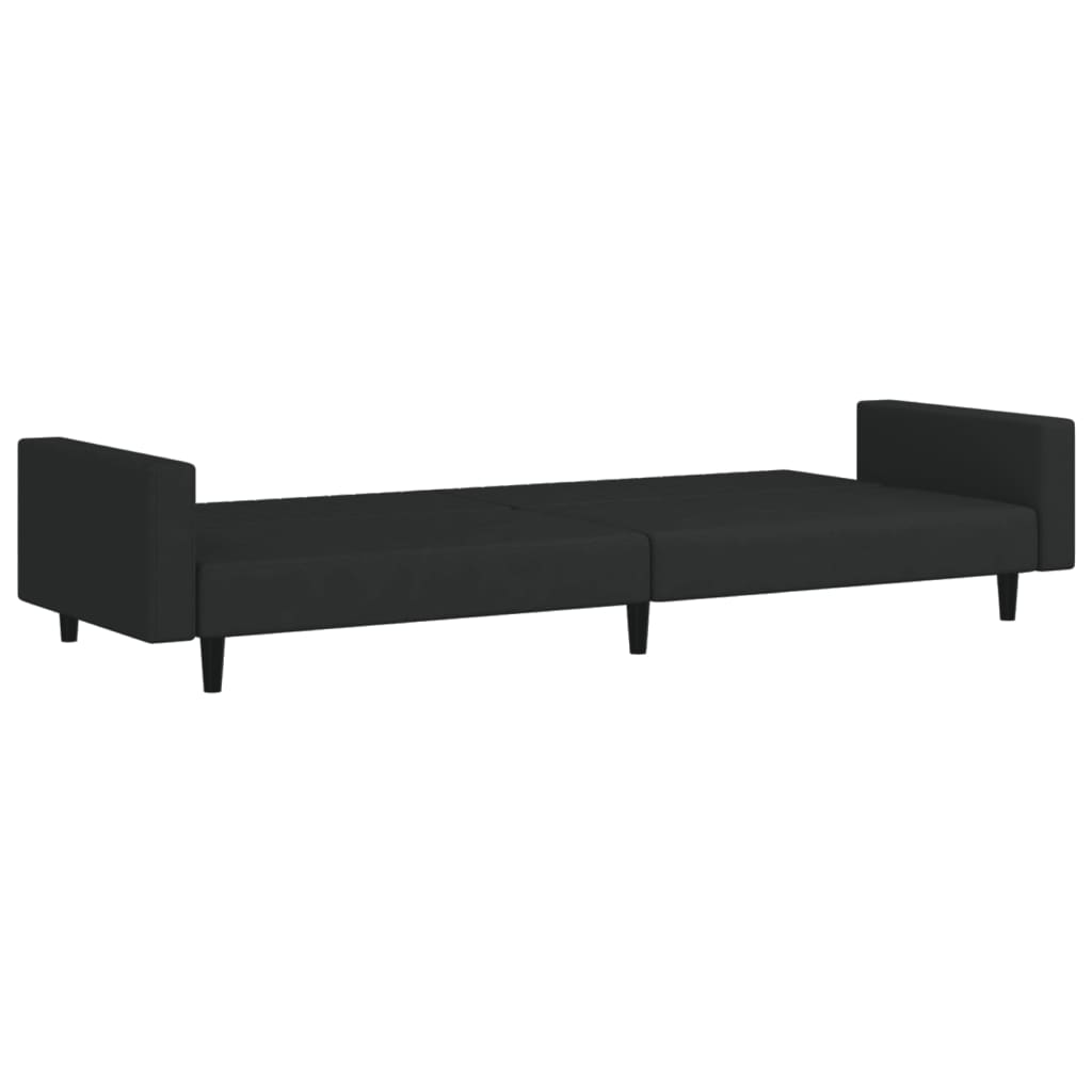 VidaXL 2-Seater Sofa Bed with Two Pillows Dark  Velvet