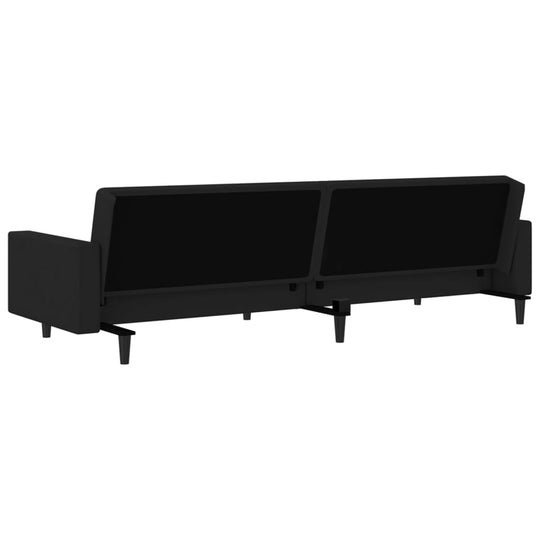 VidaXL 2-Seater Sofa Bed with Two Pillows Dark  Velvet